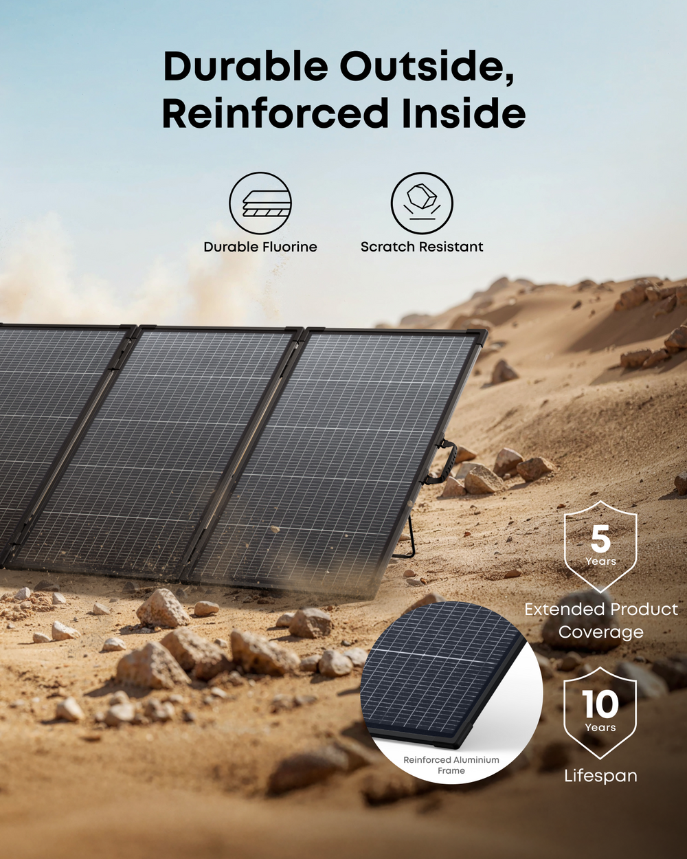 Anker SOLIX PS400 Bifacial Portable Solar Panel- durable outside reinforced inside