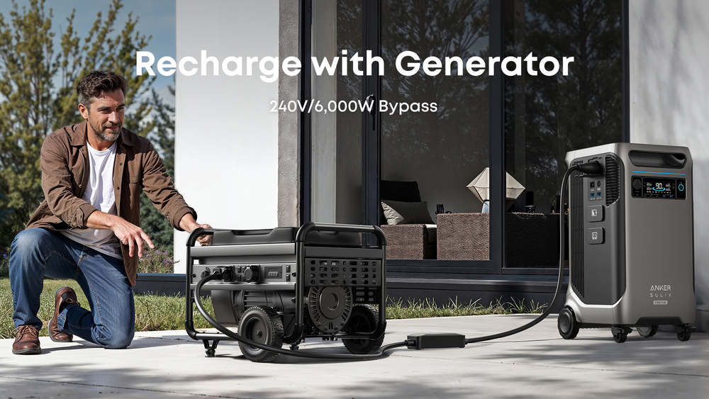 Anker SOLIX F3800 Plus Portable Power Station - 3,840Wh | 6,000W-recharge with generator