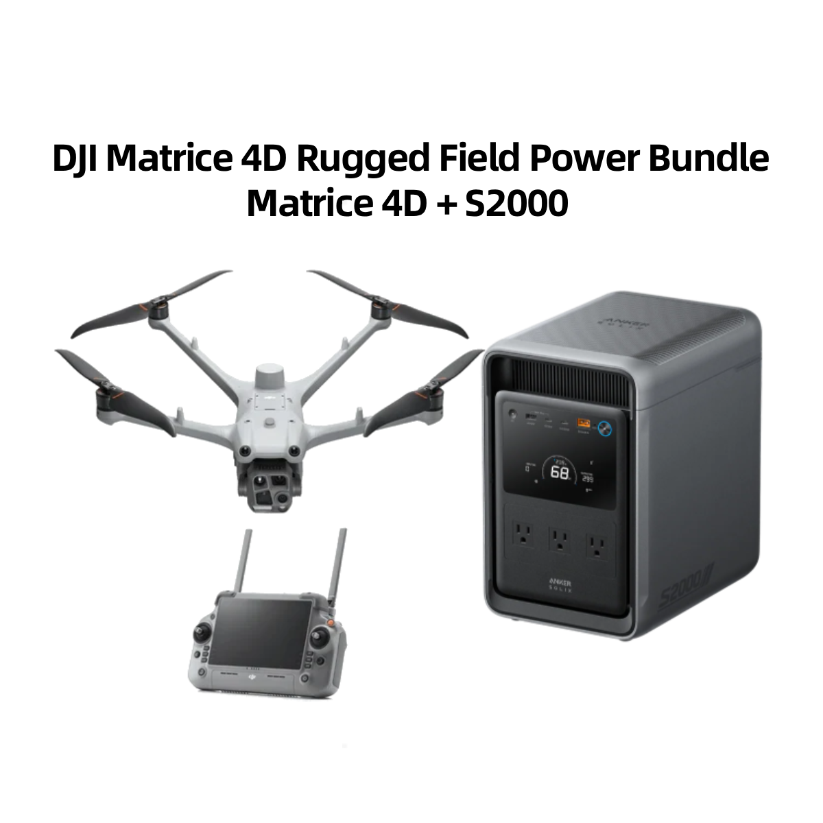 DJI Matrice 4D + Anker SOLIX S2000 Rugged Field Power Bundle