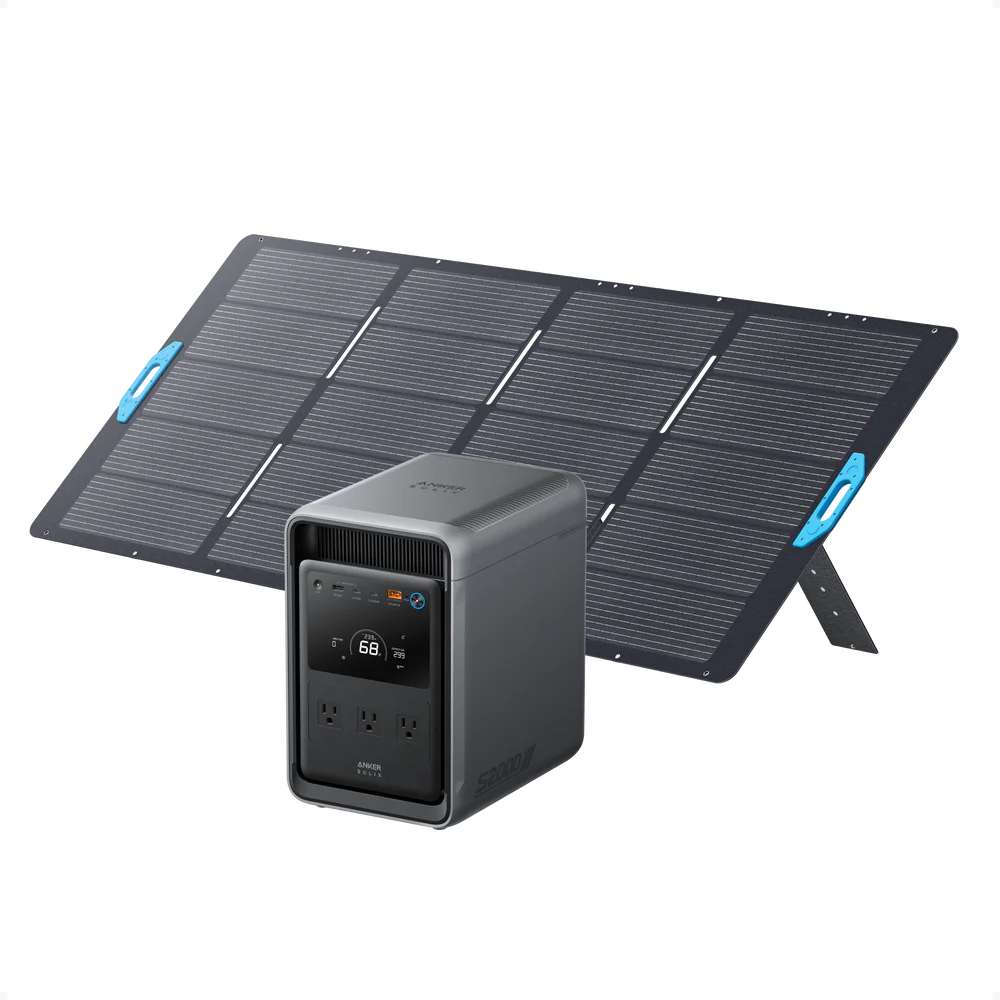 Anker SOLIX S2000X Solar Generator + 400W Portable Solar Panel