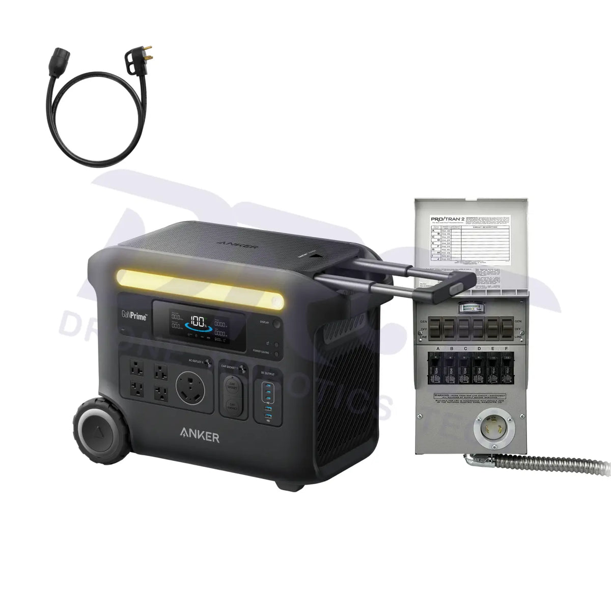 Anker SOLIX F2600 Portable Power Station - 2,560Wh | 2,400W - Anker SOLIX F2600 + 6-Circuit Manual Transfer Switch