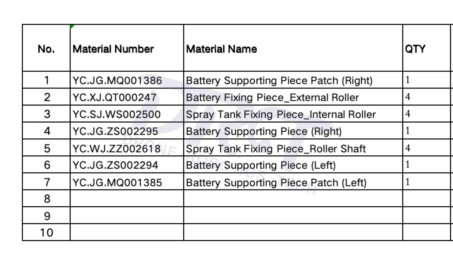 T40 Battery Fixing Piece