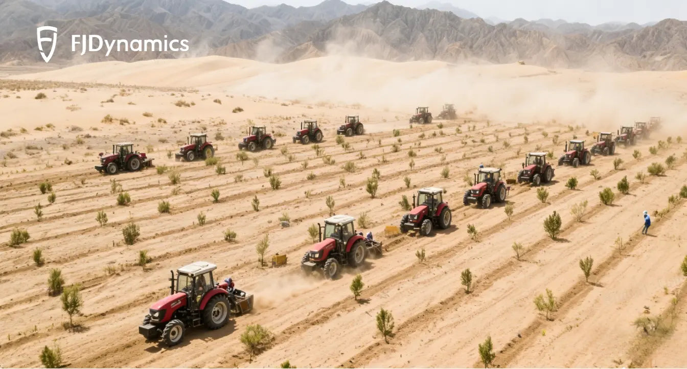 Planting Trees in Deserts: How FJD Autosteering Tech Empowers "Great Green Wall" in China