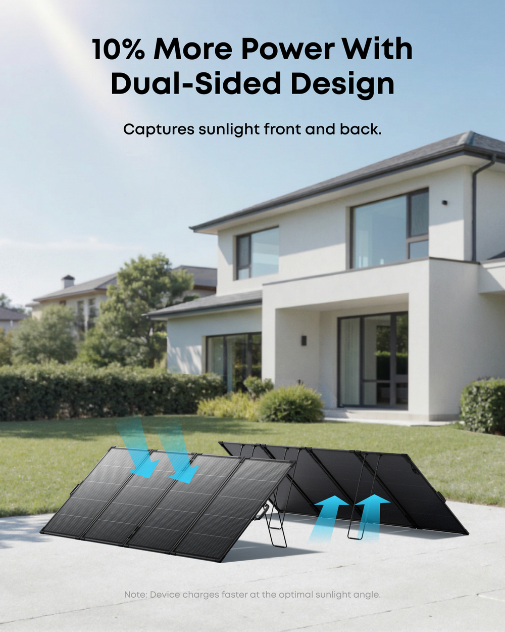 Anker SOLIX PS400 Bifacial Portable Solar Panel-dual-sided design