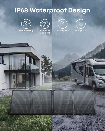 Anker SOLIX PS400 Bifacial Portable Solar Panel-IP68 waterproof design