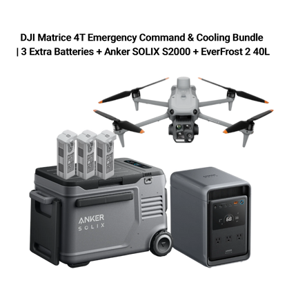 DJI Matrice 4T Emergency Command & Cooling Bundle | 3 Extra Batteries + Anker SOLIX S2000 + EverFrost 2 40L