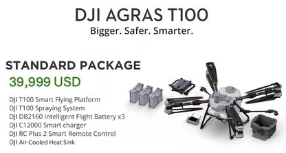 DJI Agras T100 Ready to Fly Bundle (With 3 Batteries )