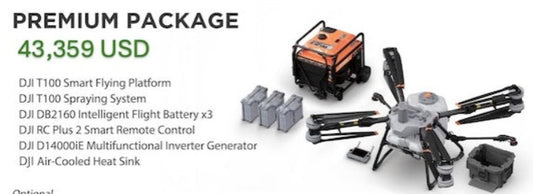 Agras T100 Generator Ready to Fly Bundle(With 3 Batteries)