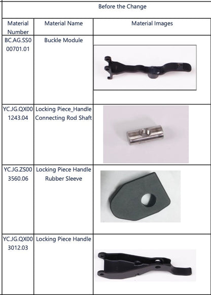 DJI Agras T50 Arm Lock Handle Full Set-Old Version