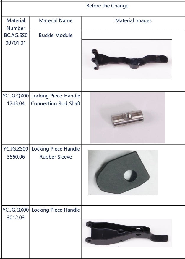 DJI Agras T50 Arm Lock Handle Full Set-Old Version