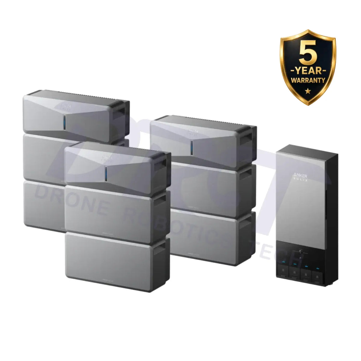 Anker SOLIX E10 Home Backup System with Power Dock - 3x E10 (3x Power Module + 6x Battery + Power Dock) - Portable