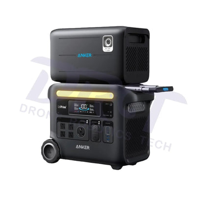 Anker SOLIX F2600 Portable Power Station - 2,560Wh | 2,400W - Anker SOLIX F2600 + BP2600 Expansion Battery - Portable