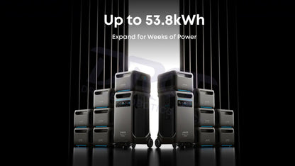 Anker SOLIX F3800 Plus Portable Power Station - 3,840Wh | 6,000W-up to 53.8hWh