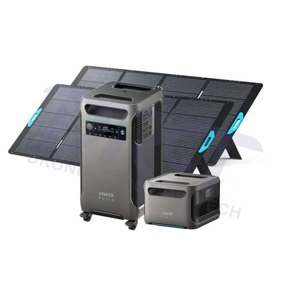Anker SOLIX F3800 Portable Power Station - 3,840Wh | 6,000W LiFePO4 Battery - F3800 + BP3800 + 2× PS400 Ultimate Kit