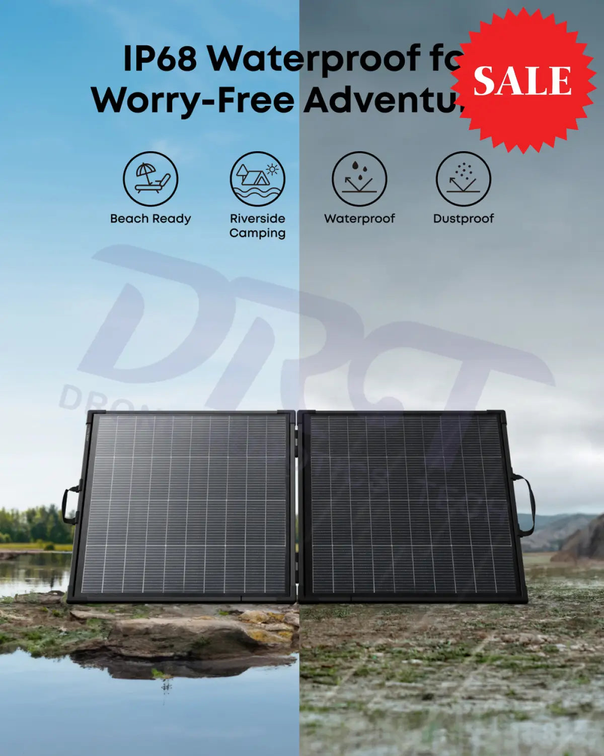 Anker SOLIX PS200 Bifacial Portable Solar Panel ｜200W Foldable Solar Charger - Power Station Accessories