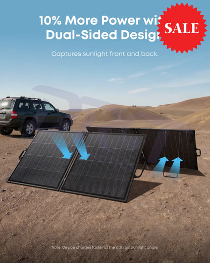 Anker SOLIX PS200 Bifacial Portable Solar Panel-dual-sided design