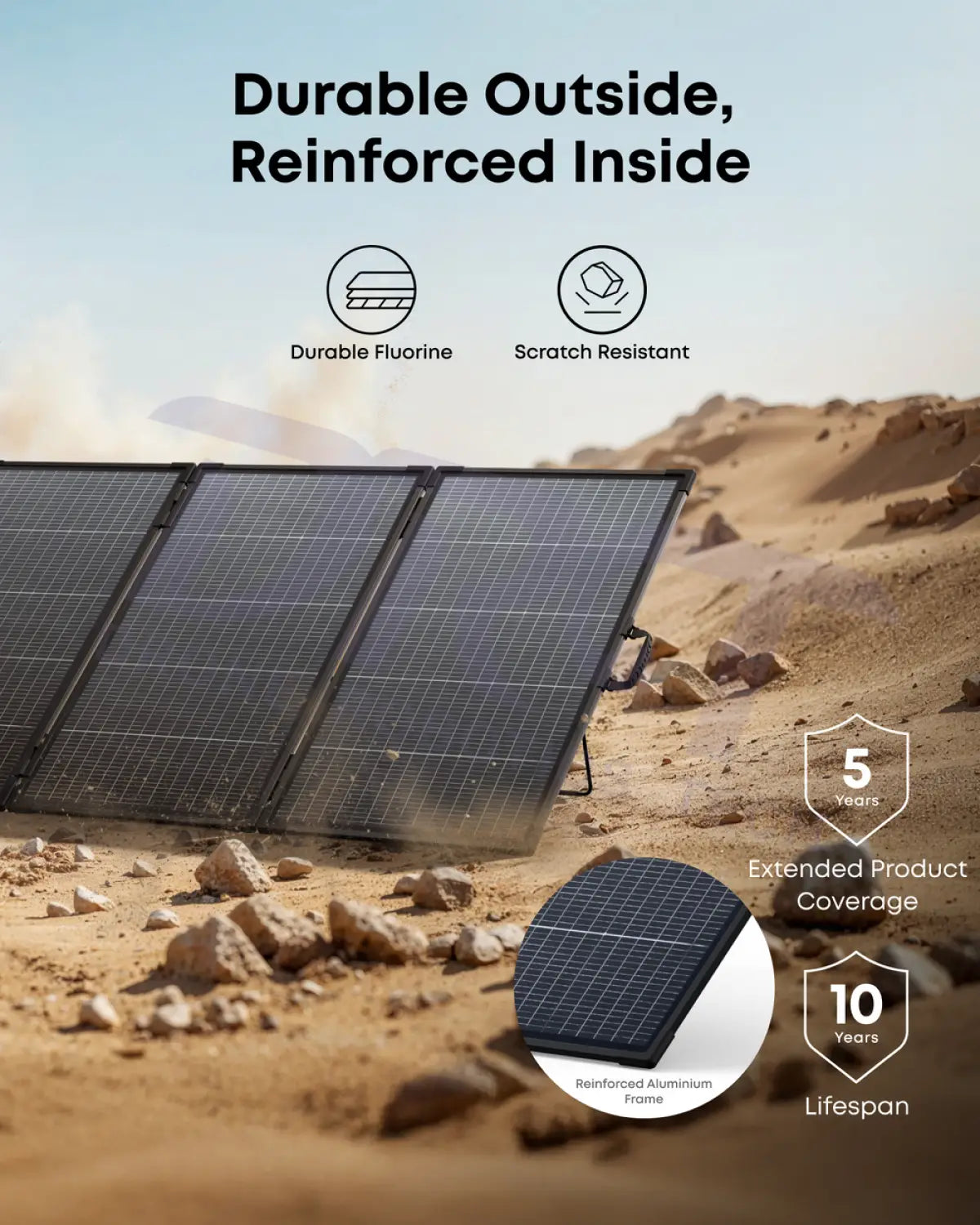 Anker SOLIX PS400 Bifacial Portable Solar Panel- durable outside reinforced inside