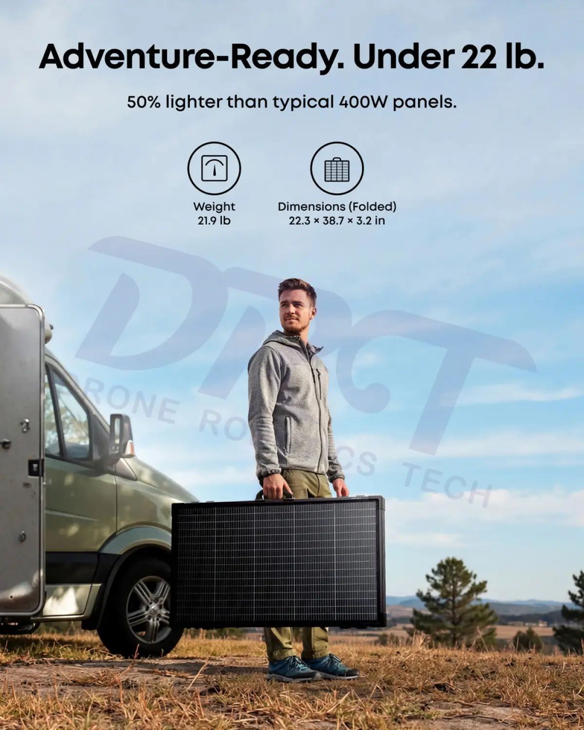 Anker SOLIX PS400 Bifacial Portable Solar Panel- under 22lb