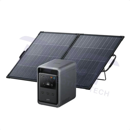 Anker SOLIX S2000 Portable Power Station ｜2010Wh 1500W - S2000 Solar Generator + 200W Bifacial Solar Panel - Portable