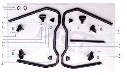 DJI Agras T25 Landing Gear Kit - Parts