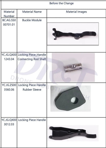 DJI Agras T50 Arm Lock Handle Full Set-Old Version - Accessories