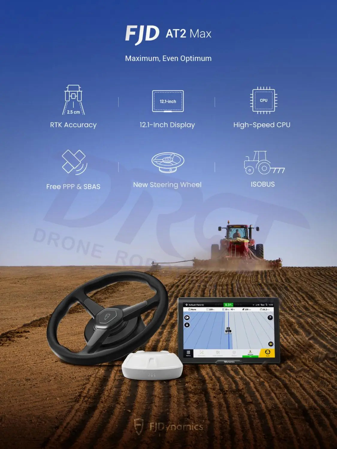 FJD AT2 Max Auto Steer System(380mm Wheel) Steering System