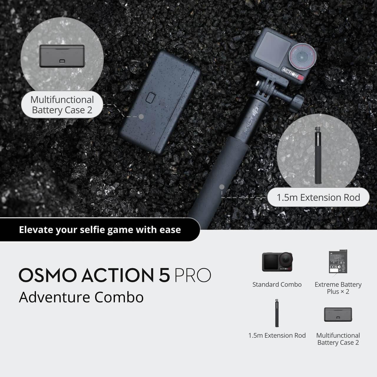 DJI Osmo Action 5 Pro Adventure Combo（US）
